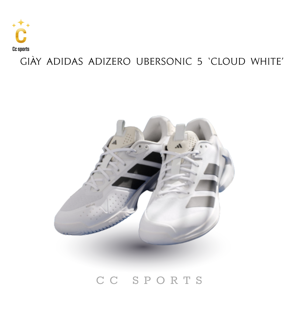 Giày Tennis/Pickleball adidas Adizero Ubersonic 5 ‘Cloud White’ IE1376