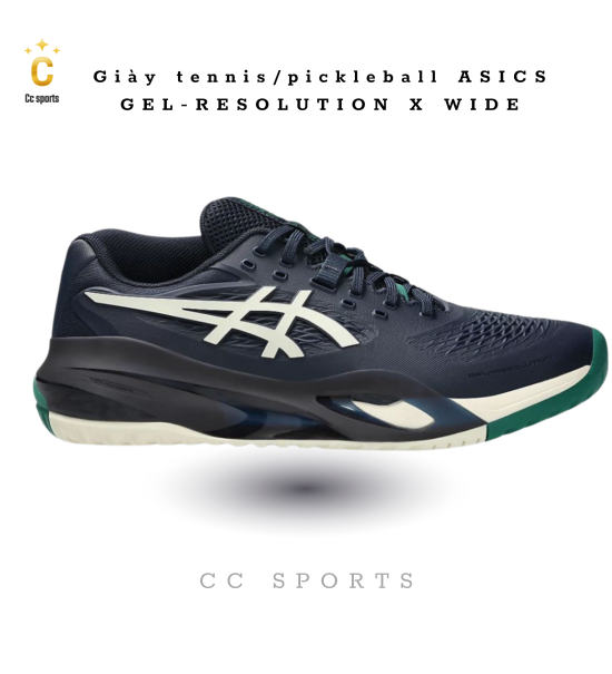 Giày Asics GEL-RESOLUTION X ''Midnight Cream'' Pickleball / Tennis [1041A481 400]
