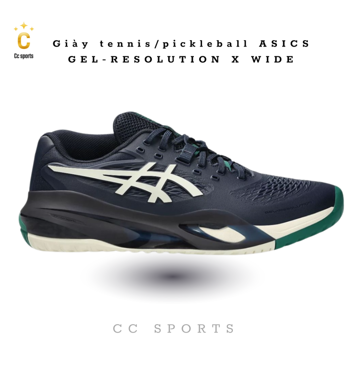Giày Asics GEL-RESOLUTION X ''Midnight Cream'' Pickleball / Tennis [1041A481 400]