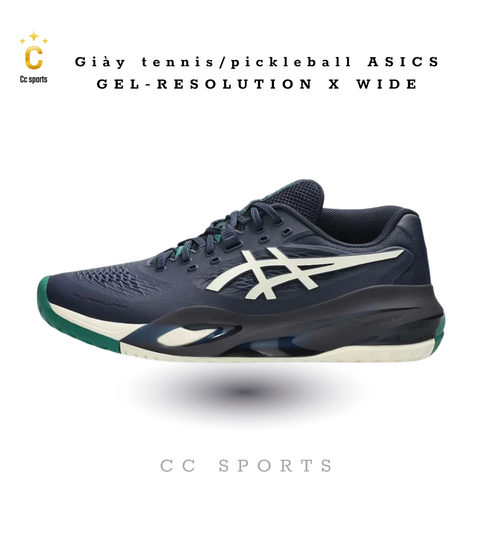 Giày Asics GEL-RESOLUTION X ''Midnight Cream'' Pickleball / Tennis [1041A481 400]