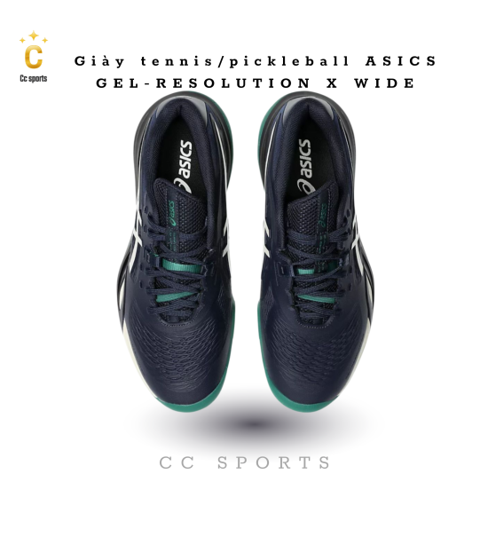 Giày Asics GEL-RESOLUTION X ''Midnight Cream'' Pickleball / Tennis [1041A481 400]