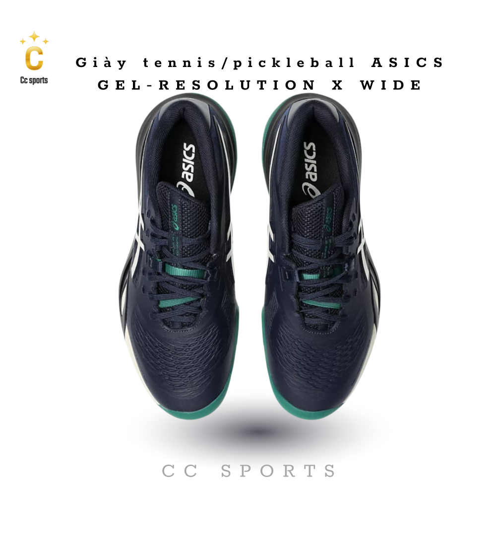 Giày Asics GEL-RESOLUTION X ''Midnight Cream'' Pickleball / Tennis [1041A481 400]