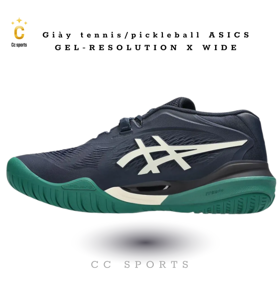 Giày Asics GEL-RESOLUTION X ''Midnight Cream'' Pickleball / Tennis [1041A481 400]