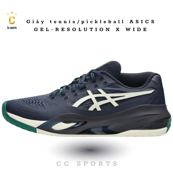 Giày Asics GEL-RESOLUTION X ''Midnight Cream'' Pickleball / Tennis [1041A481 400]