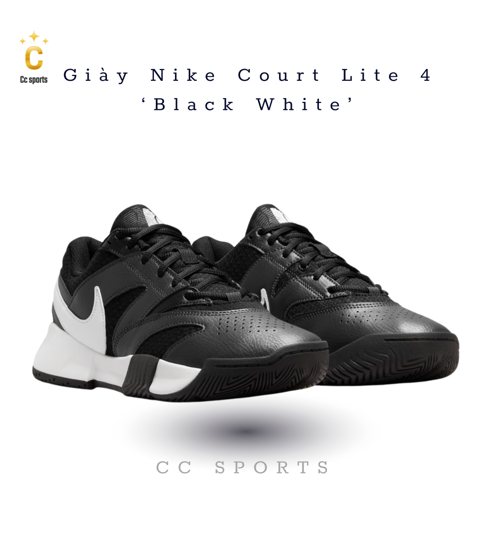 Giày Nike Court Lite 4 ‘Black White’