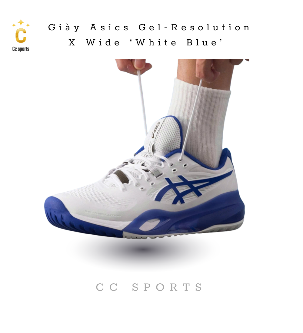 Giày Asics GEL-RESOLUTION X ''Midnight Cream'' Pickleball / Tennis [1041A481 400]