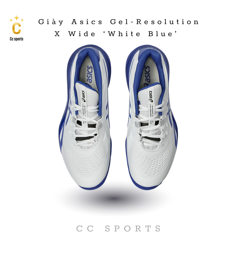 Giày Asics GEL-RESOLUTION X ''Midnight Cream'' Pickleball / Tennis [1041A481 400]