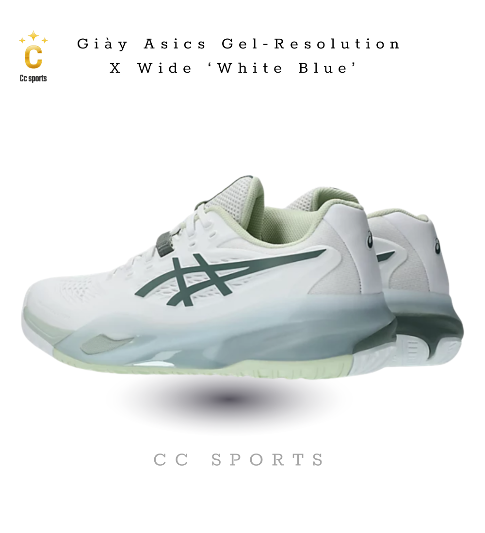 Giày Asics GEL-RESOLUTION X ''Midnight Cream'' Pickleball / Tennis [1041A481 400]