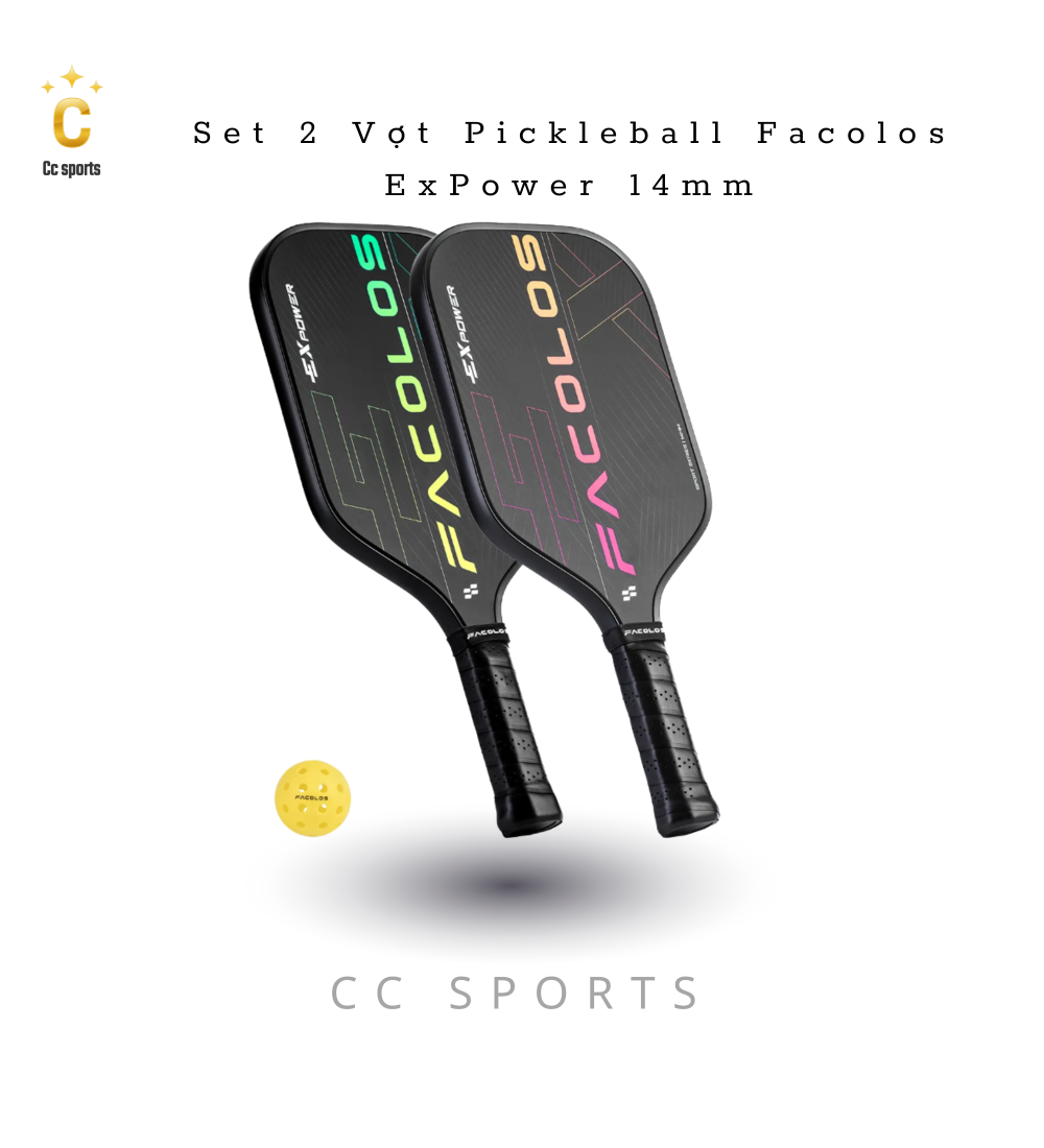 Bộ 2 vợt Pickleball Sport Series – ExPower Black (14mm)