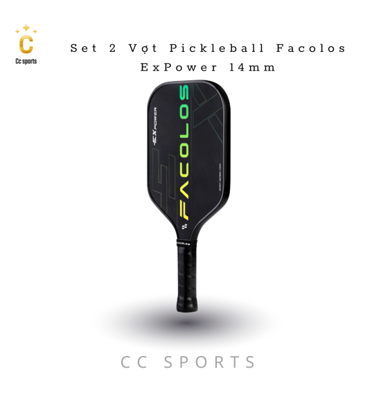 Bộ 2 vợt Pickleball Sport Series – ExPower Black (14mm)