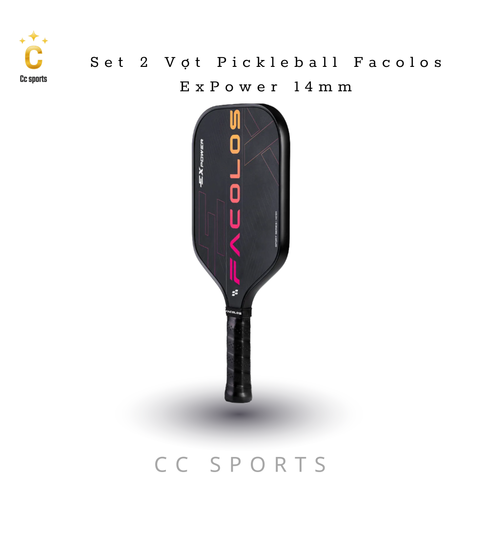 Bộ 2 vợt Pickleball Sport Series – ExPower Black (14mm)