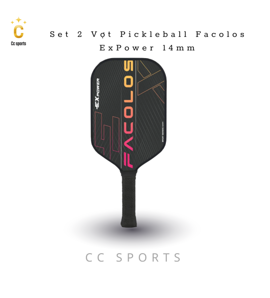 Bộ 2 vợt Pickleball Sport Series – ExPower Black (14mm)