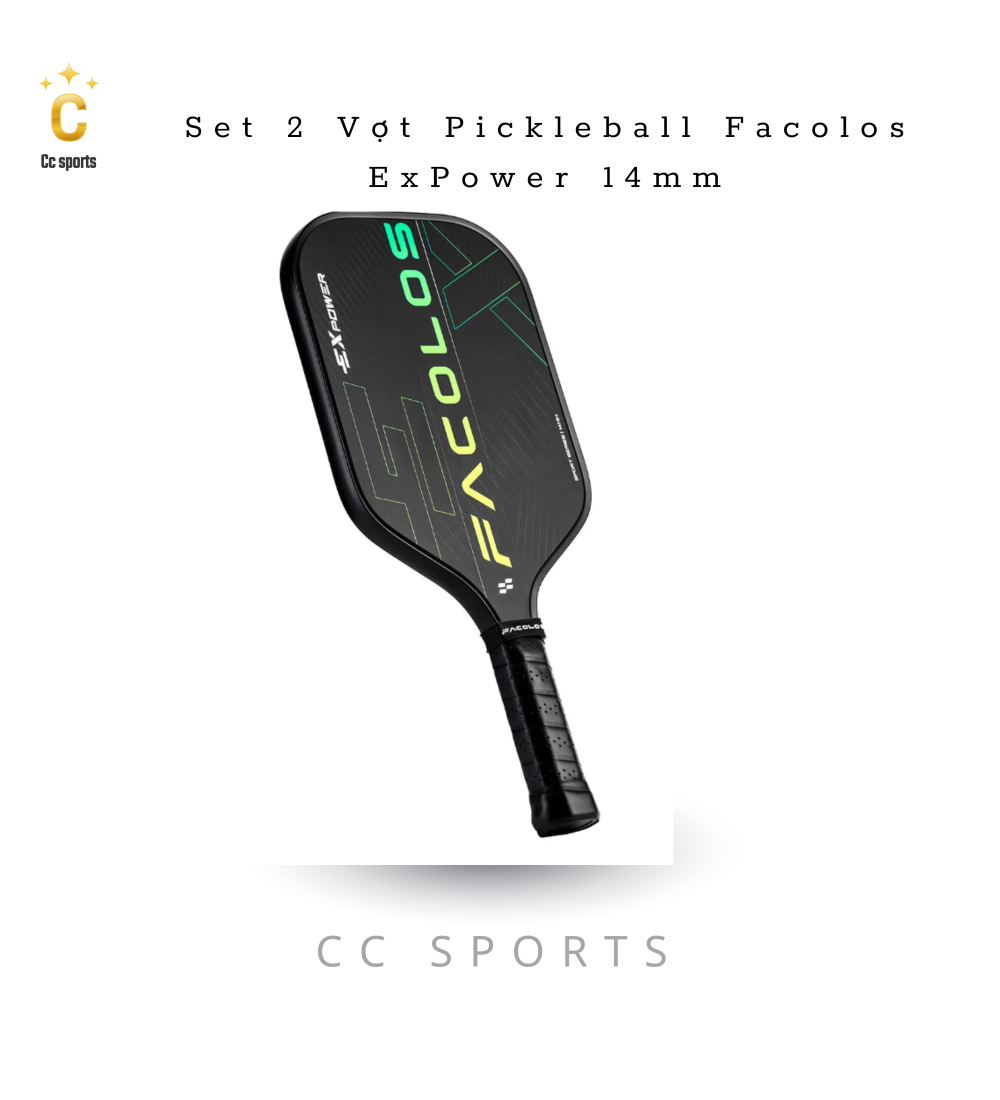 Bộ 2 vợt Pickleball Sport Series – ExPower Black (14mm)