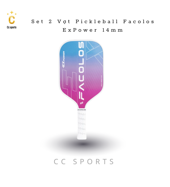Bộ 2 vợt Pickleball Sport Series – ExPower White (14mm)