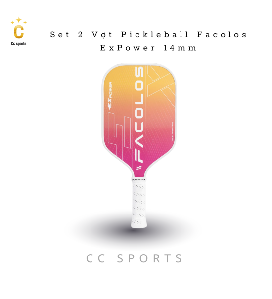 Bộ 2 vợt Pickleball Sport Series – ExPower White (14mm)