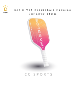 Bộ 2 vợt Pickleball Sport Series – ExPower White (14mm)