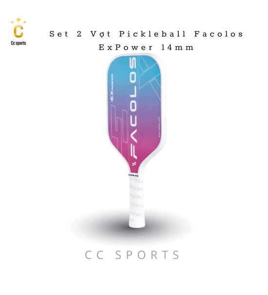 Bộ 2 vợt Pickleball Sport Series – ExPower White (14mm)