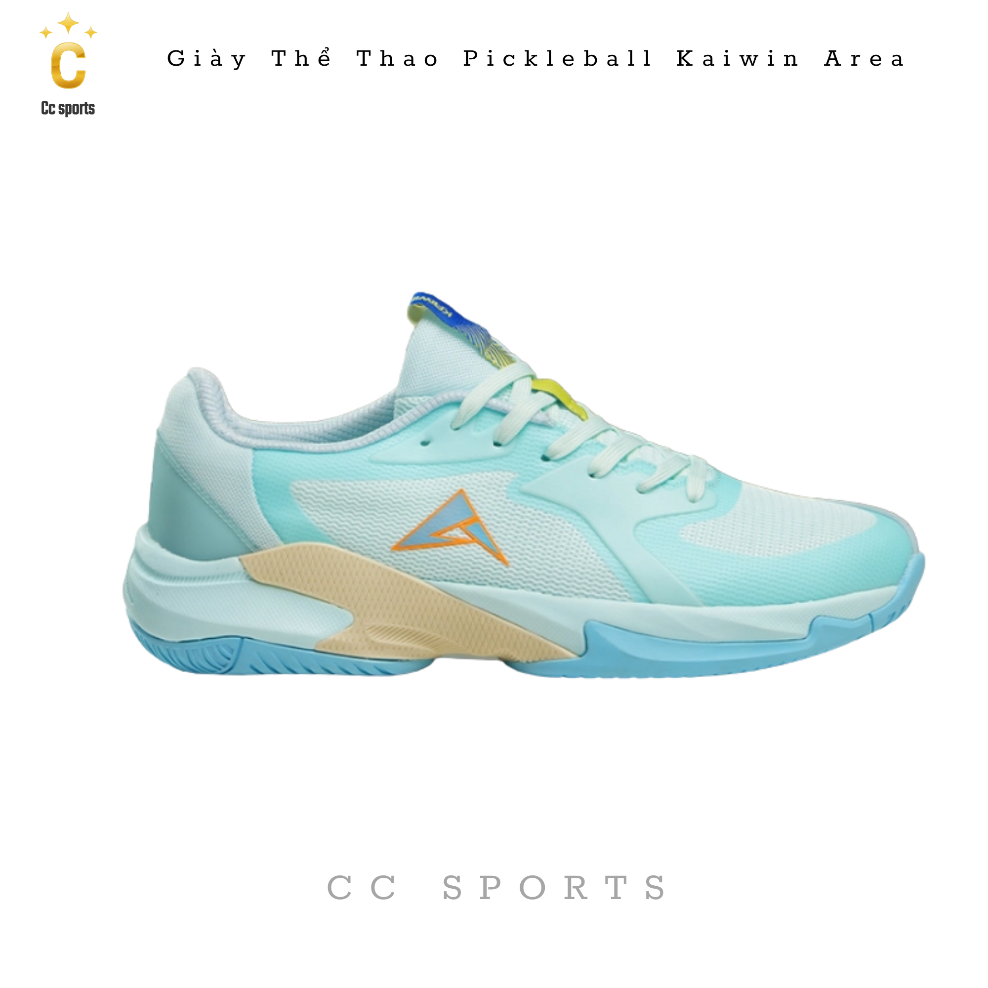 Giày Thể Thao Pickleball Kaiwin Area - Màu Xanh Ngọc