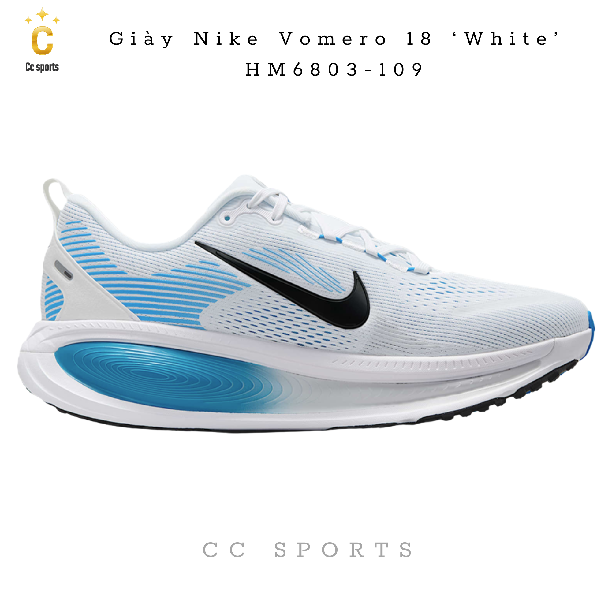 Nike - Giày chạy bộ thể thao Nam Vomero 18 Men's Road Running Shoes