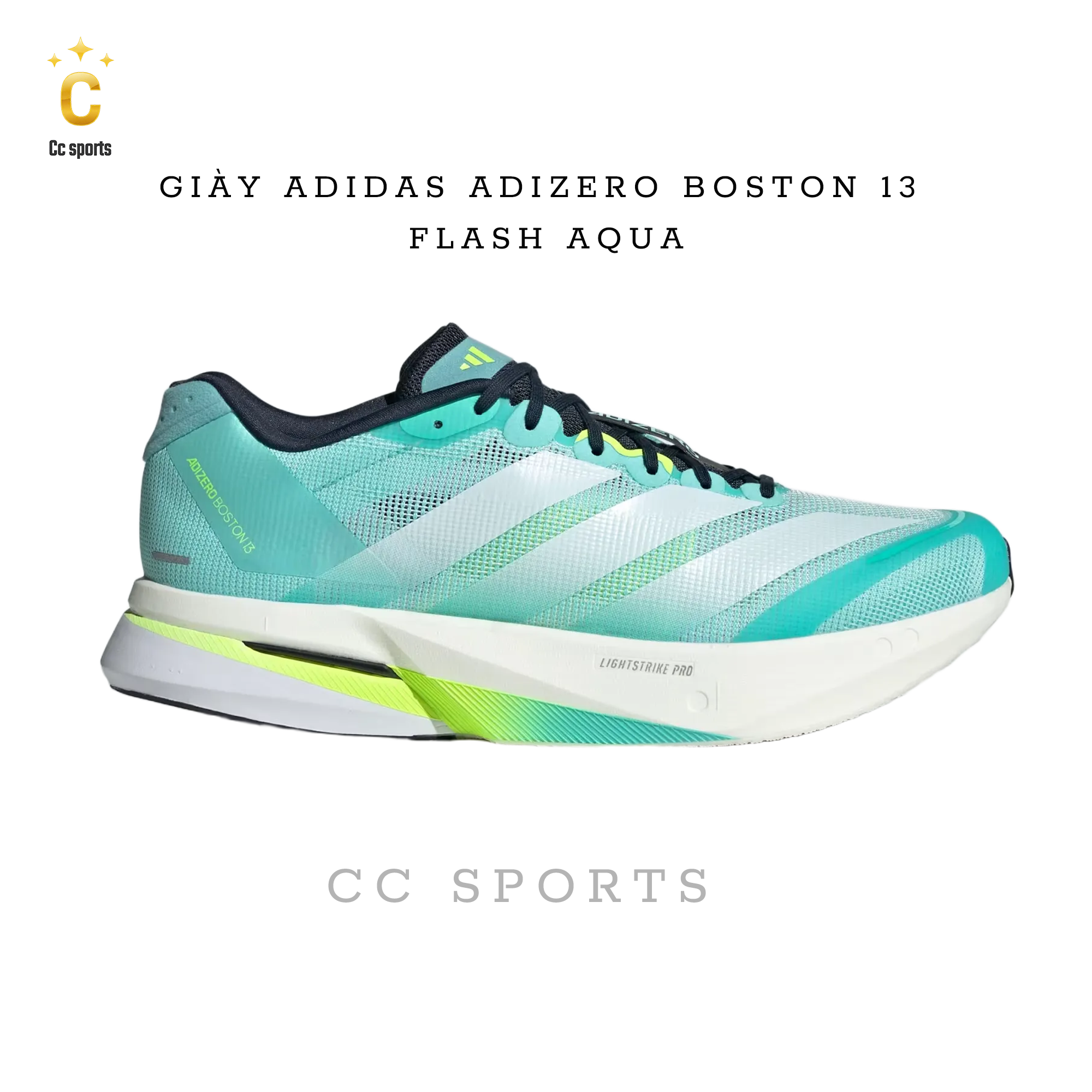 Giày Chạy Adidas Adizero Boston 13 - Xanh Mint