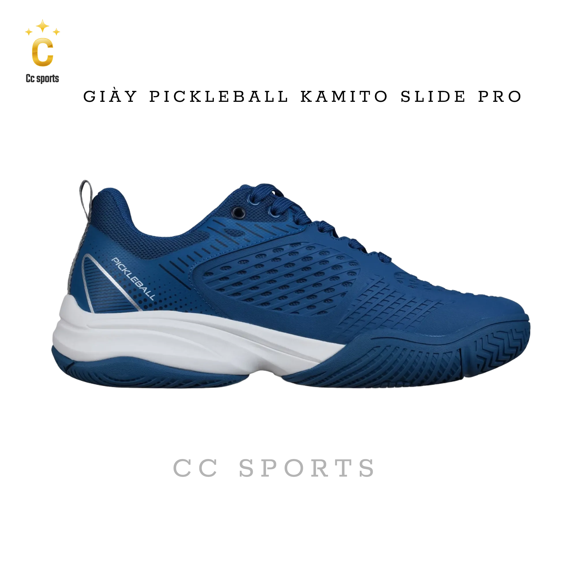 Giày Pickleball Kamito Slide Pro xanh đậm