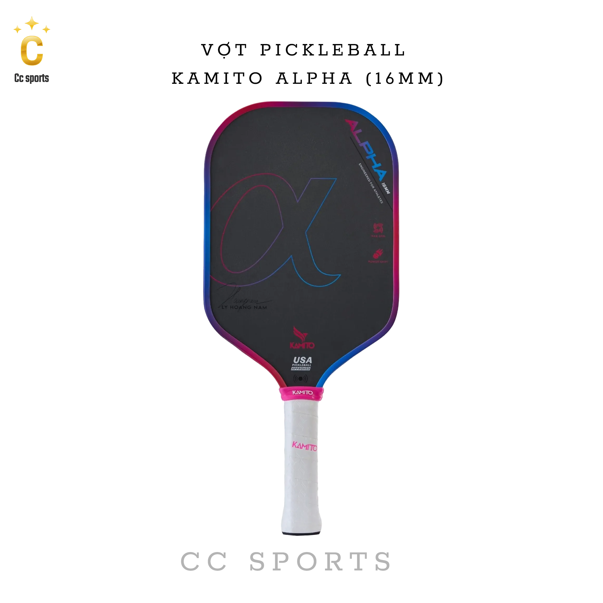 Vợt Pickleball Kamito Alpha (16mm)