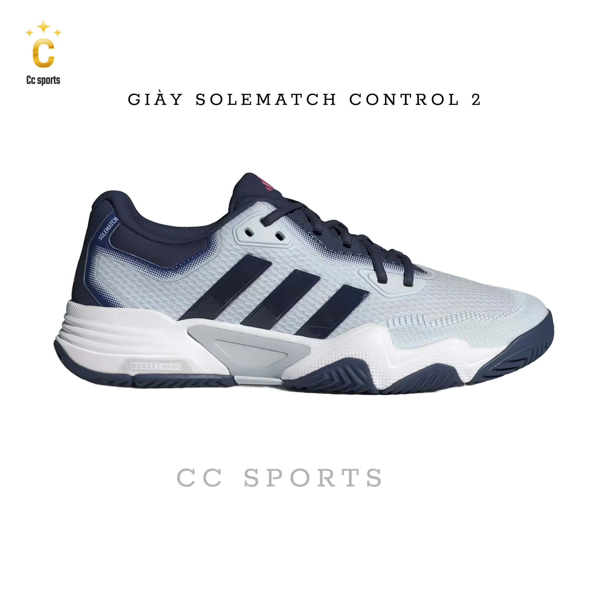 Giày Tennis/Pickleball Adidas Solematch Control 2
