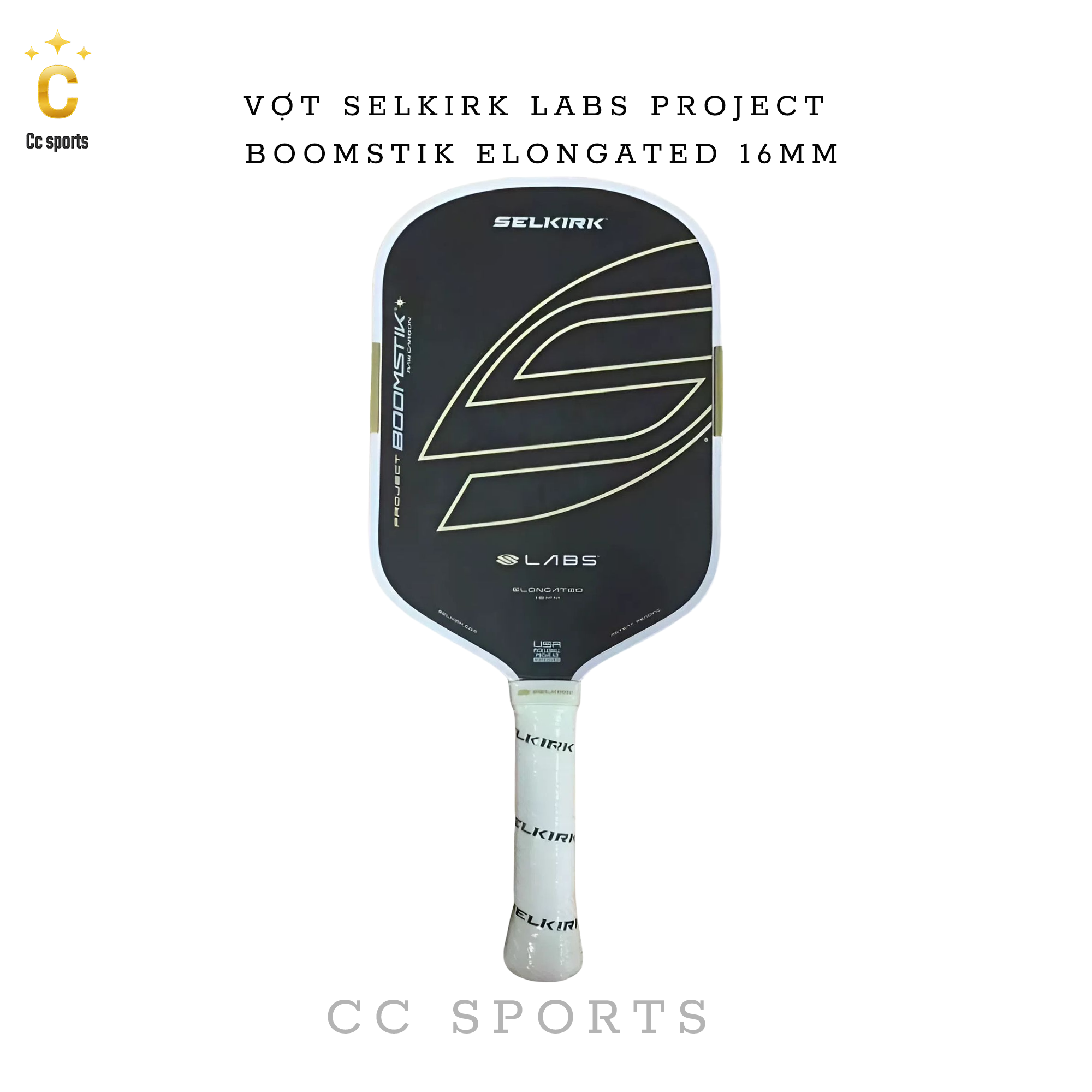 Vợt Pickleball Selkirk LABS Boomstik Elongated 16mm (Bản Asia)