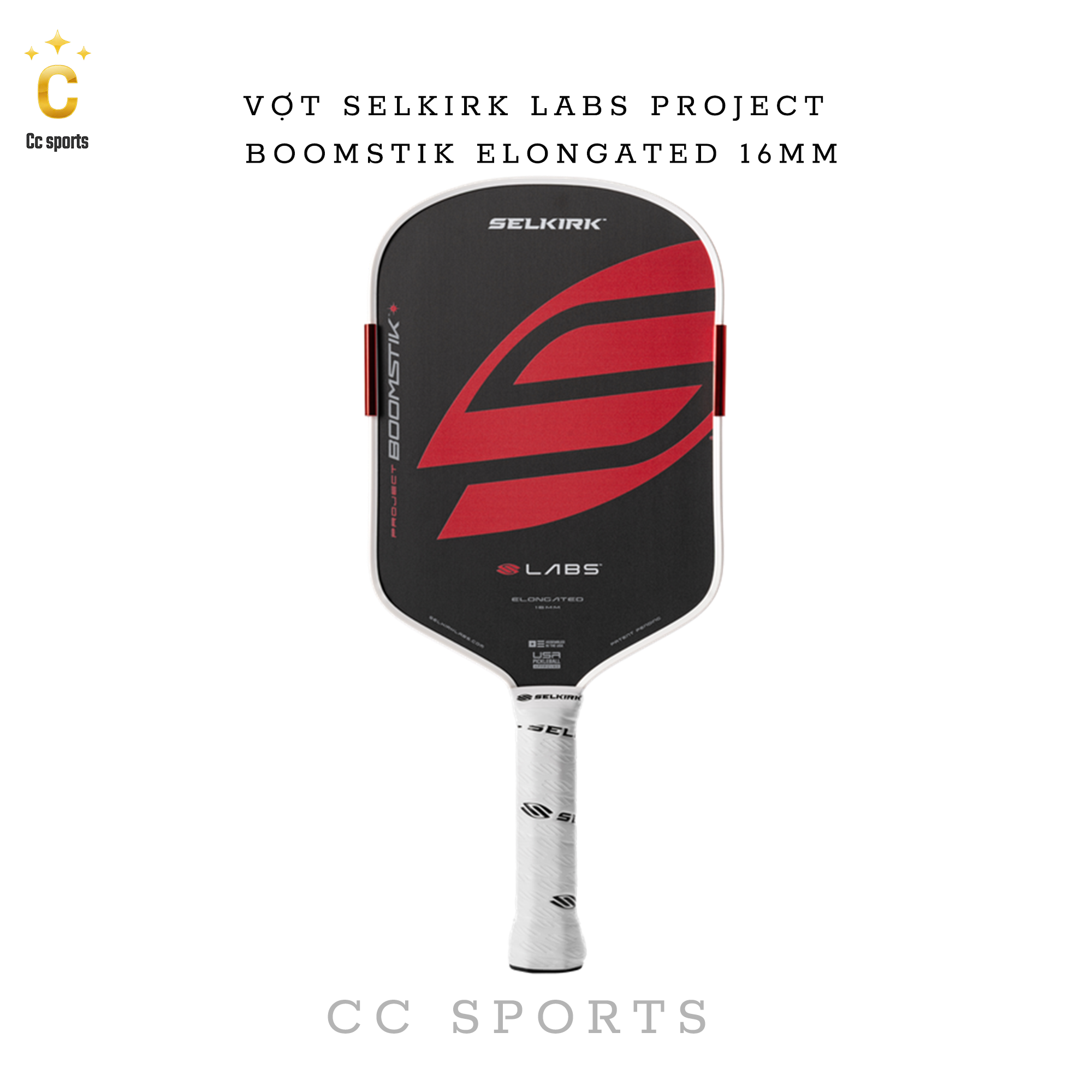 Vợt Pickleball Selkirk LABS Boomstik Elongated 16mm (Bản USA)