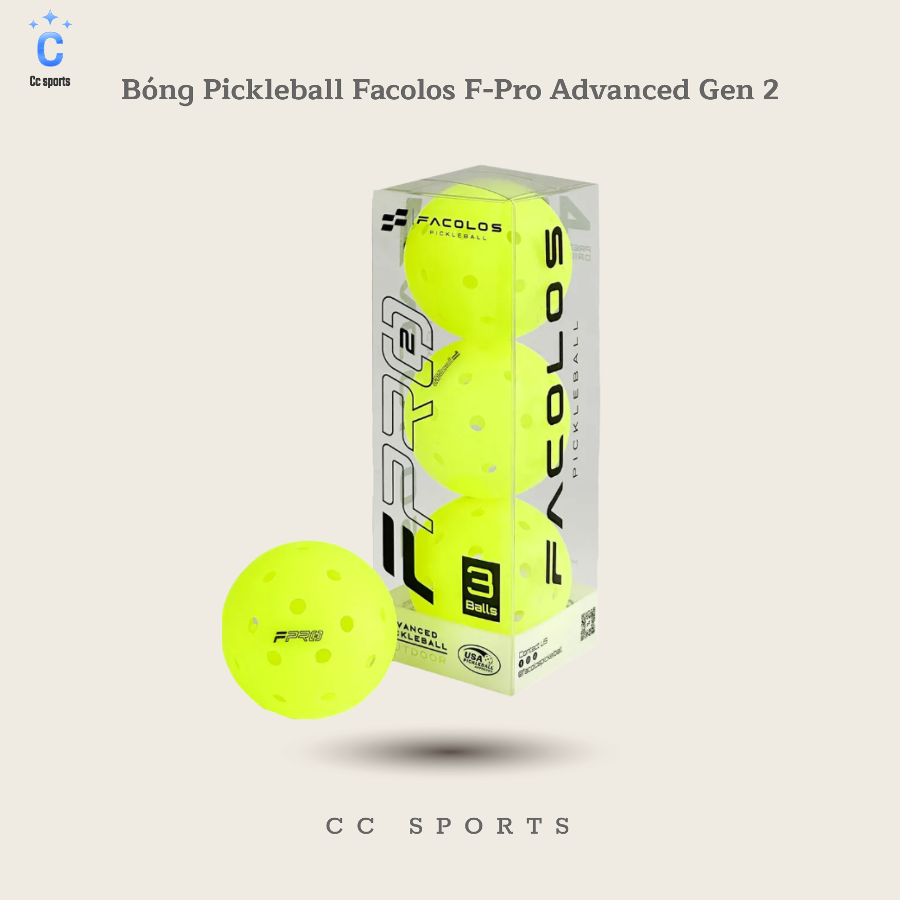 6 Bóng Pickleball Facolos F-Pro Advanced Gen 2