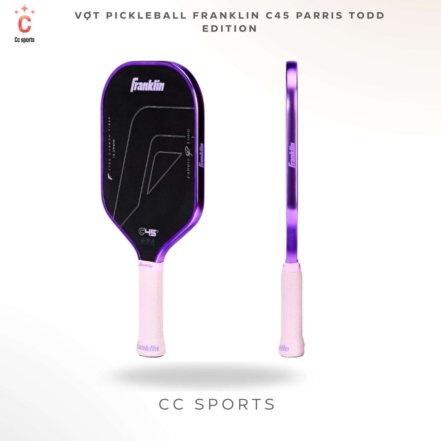 Vợt Pickleball Franklin C45 Parris Todd Edition (Tím)