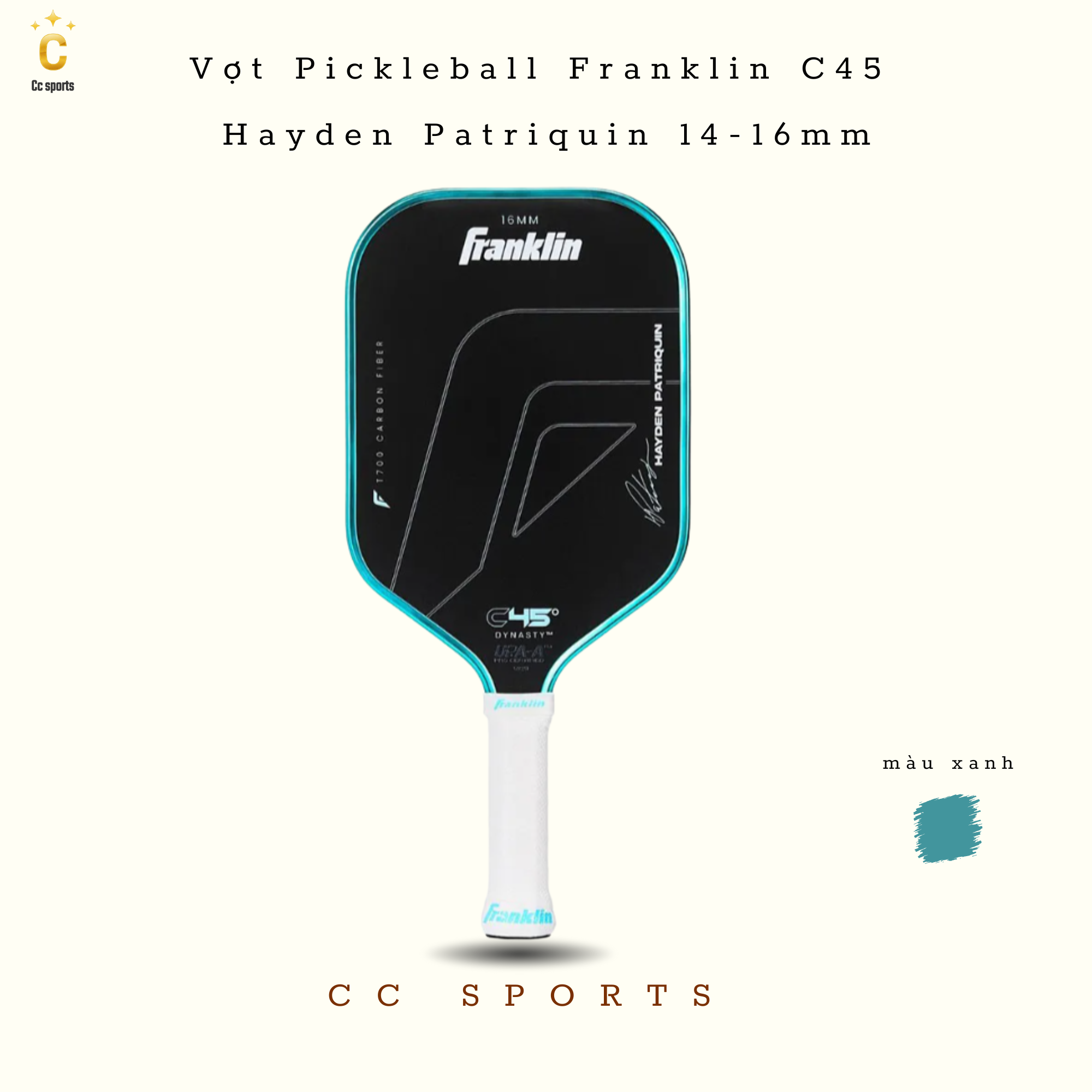 Vợt Pickleball Franklin C45 Hayden Patriquin Edition