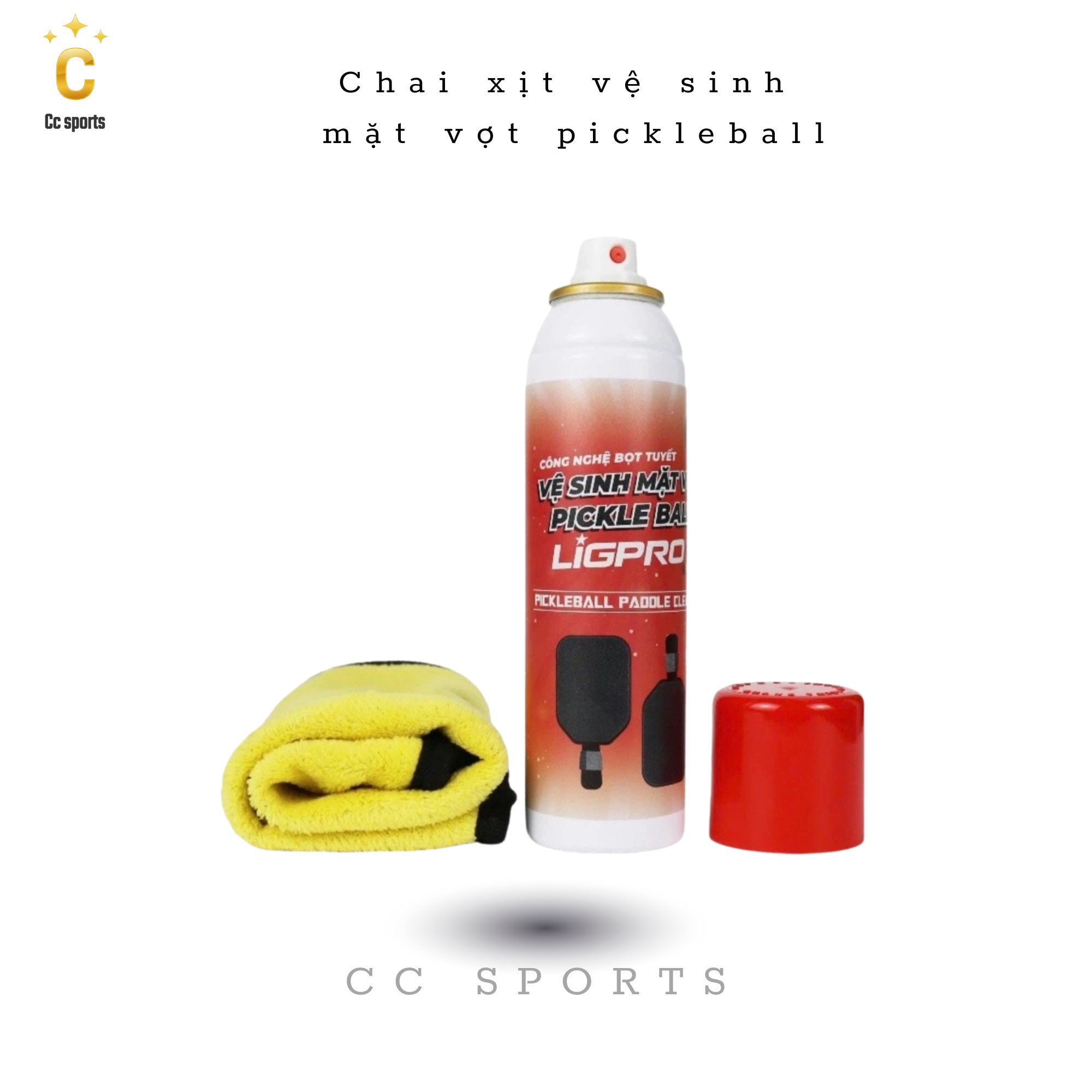Chai xịt vệ sinh mặt vợt pickleball